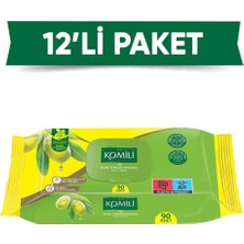 Komili Zeytinyağlı Islak Havlu 90 Yaprak x 12 Adet