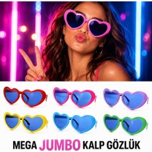 HemenGo Mega Jumbo Kalp Parti Gözlüğü – Renkli 12 Adet Hmngoett