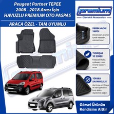 Peugeot Partner Paspas Araca Özel 2008-2018 Derin Havuzlu Premium Oto Paspas