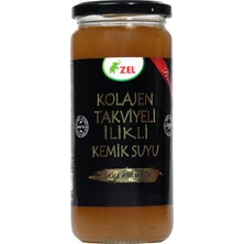 Zel Kolajen Takviyeli Ilikli Dana Kemik Suyu 480 ml – 14 Saat Kaynatılmış, 10.000 Ppm Kolajen, Katkısız