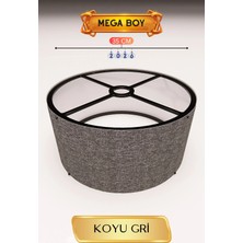 İlkyaz Fashion Şık Koyu Gri Lambader Başlığı 35 cm Modern Tasarım