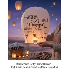 Aydogan's Romantik Dilek Feneri - "ı Love You" Yazılı Gökyüzü Feneri Küçük Boy