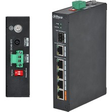 Dahua PFS3106-4ET-60 4 Port Poe (4fe Poe + 1ge+ 1ge Sfp, Toplam 60W Poe) Switch