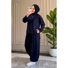 Suede Style 6685 - Şık Rahat Salaş Modal Pileli Şalvarlı Kadın Takım