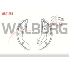 Walburg Pabuçlu Balata Arka Accent I (94-00) Accent Iı (98-05) Excel (89-95) 180X35MM