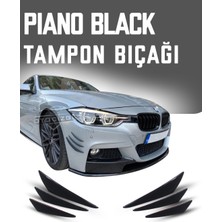 OtoÇizgi Bmw F20 Tampon Bıçağı Piano Black 6\'lı Kanatlı