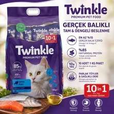 Twinkle Yetişkin Kediler Için Balıklı Tam ve Dengeli Kedi Maması 10 kg
