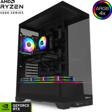 Quantum Gaming Shadowforge Void Ryzen 7 5700X 32GB Ddr4 1tb Nvme RTX5060 8gb Masaüstü Oyun Bilgisayarı