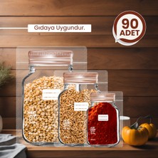Palpak Bakır Metal Kapaklı Kavanoz Görünümlü Saklama Poşeti 90 Adet (30 Büyük, 30 Orta, 30 Küçük)