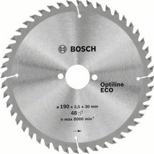 Bosch Optiline Eco 190 x 30 mm 48 Diş 2608641790 Kesme Diski Laminant Kesimi İçin Uygun