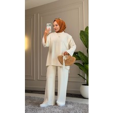 Suede Style 6603 - Şık Rahat Wanda Yumuşak Viskonlu Kumaş Salaş Kadın Takımı