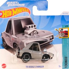 Hot Wheels '70 Dodge Charger - Tooned (Fast & Furious) Gümüş 1/64 Diecast Model Araba