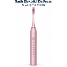 Astraltech Pembe Şarjlı Elektrikli Diş Fırçası 6 Modlu