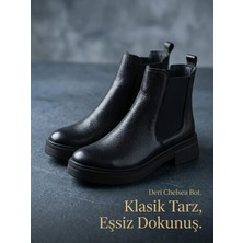 Pynare Hakiki Deri Lastikli Bilekte Bot