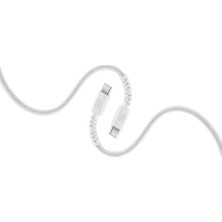 Cellularline Cellularlıne Flexy 60W Usb-C To Usb-C Örgü Kablo 1,5m - Beyaz