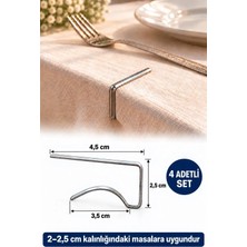Binbirreyon Metal Masa Örtüsü Mandalı 4 Adet RD073