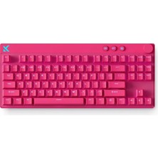 Rafta Mchose Mix 87 Rose Red%80 Apollo Manyetik Switch 8k Hz He Rgb Hotswap Mekanik Gaming Klavye