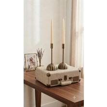 Luxay Home Luxay Seri Premium Eskitme 2'li Şamdan & Mumluk Seti