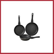 Bezos Redchef 20-24-28CM 3lu Dokum Tava Set Strsnl