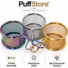 Puffstore Paslanmaz Çelik Nargile Köz Sepeti – Isıya Dayanıklı Metal Kömür Yanmazı – Renk Seçenekli