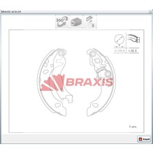Braxis Arka Pabuçlu Balata Fıat Panda (03-12) Ford Ka (08-14) 180X32MM
