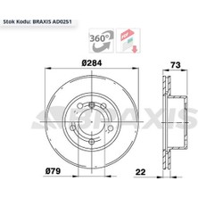 Braxis Fren Diski Ön Bmw 1 Serisi E81-E87 116-118  (04-12) 284MM