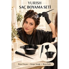 Yurish Saç Boyama Seti Krepe Taraklı 3’lü Evde Profesyonel Uygulama ve Karıştırma Kiti