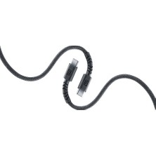 Cellularline Cellularlıne Flexy 60W Usb-C To Usb-C Orgu Kablo 1,5m - Sıyah