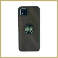 Bezos Realme C11 2021 Uyumlu Kılıf Montreal Yüzüklü Silikon Kapak - Yeşil Za