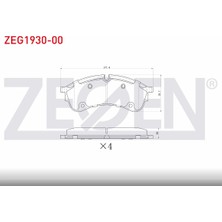 Zegen Fren Balatası Ön Vw Crafter (Sy_sz) 2.0 Tdı 2018> Uzun Şasi Çiftteker /man Tge 2.0tdi 016>
