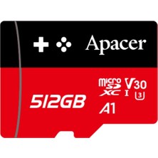Apacer 512GB Gaming Microsdxc Hafıza Kartı Uhs-I U3 V30 A1 100MB/S (AP512GMCSX10U7-RAGC)