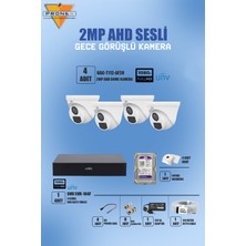 Uniwiz Unv 4'lü 2mp Ahd Gece Görüşlü Sesli Kamera Seti