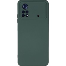 Sungur's Store Xiaomi Poco X4 Pro 5g Kılıf Nano Içi Kadife Silikon - Koyu Yeşil