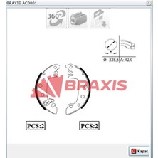 Braxis Arka Pabuçlu Balata R12/TOROS (72-00) M131 Dkş 1300-1600 (72-00) Taunus 1.6  229X42 mm Cırcırlı