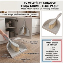Hane216 Süpürgeli Faraş Plastik Masa & El Faraşı Araç Içi Ev Süpürge Pratik Süpürge Seti