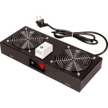 Racksis 2 Li Fan Grubu Bilyasız Termostatlı Ral 9005 Siyah