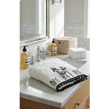 Narma Home Camelio | Patentli Tasarım - Yumuşak Kalın Dokulu Nakışlı El-Yüz Havlusu – %100 Pamuk, Şık, Etnik Tasarım Havlu (50X90 Cm)