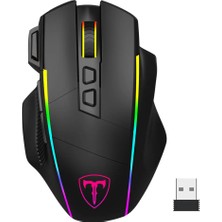 T-Dagger TM330, Roadmaster Wireless, Programlanabilir Rgb Backlight, 8 Buton, USB Kablolu, Wifi 2.4ghz, Bluetooth, 16.00DPI, Gaming Mouse