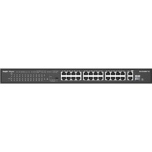 Ruijie Reyee Ruijie-Reyee RG-ES126S-LP 24 Port Poe+ 10-100 Mbps + 2 Port 10-100-1000 Mbps Uplink Switch