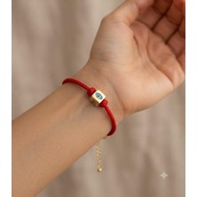 Gidego Accessories Küp Ip Bileklik - Kırmızı