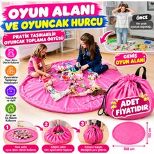 NW NessiWorld Pratik Taşınabilir Pembe Oyuncak Toplama Örtüsü Oyun Parkı Hurcu (Adet Fiyatıdır)