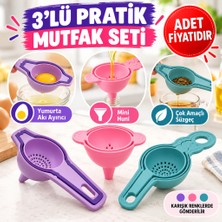 NW NessiWorld Pratik Yumurta Süzgeci Mini Süzgeç Huni Seti Hepsi Bir Arada(Adet Fiyatıdır)
