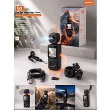Gulony 4K Ultra Hd Cep Tipi Video Kayıt Kamerası Wifi Bağlantılı 180° Döner Başlıklı Mini Kamera