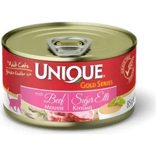Unique Gold Series Sığır Etli Konserve Yaş Kedi Maması 85 gr
