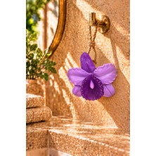 Emila Home Dekoratif Kokulu Sabun & Peeling Etkili Asılabilir Dekoratif Banyo Sabunu & Mor Orkide Şekilli Katı Sabun 10X10 cm
