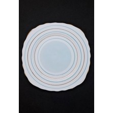 Abbetc Royal Vale Çizgili Vintage Pasta Tabağı 15 cm