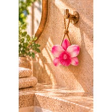 Emila Home Dekoratif Kokulu Sabun & Peeling Etkili Asılabilir Dekoratif Banyo Sabunu &pembe Orkide Katı Sabun 10,5X10 cm