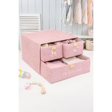 Emila Home Bebek 3 Bölmeli Çekmeceli Organizer & Çok Amaçlı Çekmece-Çorap & Iç Çamaşır, Bebek Eşyaları Vb. Organizeri (30X31X23)