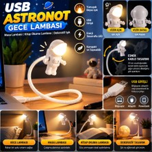 NW NessiWorld USB Astronot Gece Lambası, Masa Lambası, Kitap Okuma Lambası Işığı
