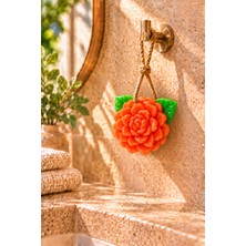 Emila Home Dekoratif Kokulu Sabun & Peeling Etkili Asılabilir Dekoratif Banyo Sabunu & Turuncu Yasemin Şekilli Katı Sabun 10,5x9,5 cm